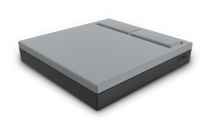 The SONU Sleep System mattress in light and dark greys against white background